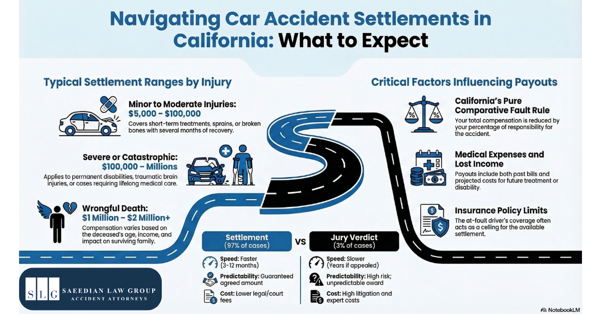Average Car Accident Settlement in California (2026)
