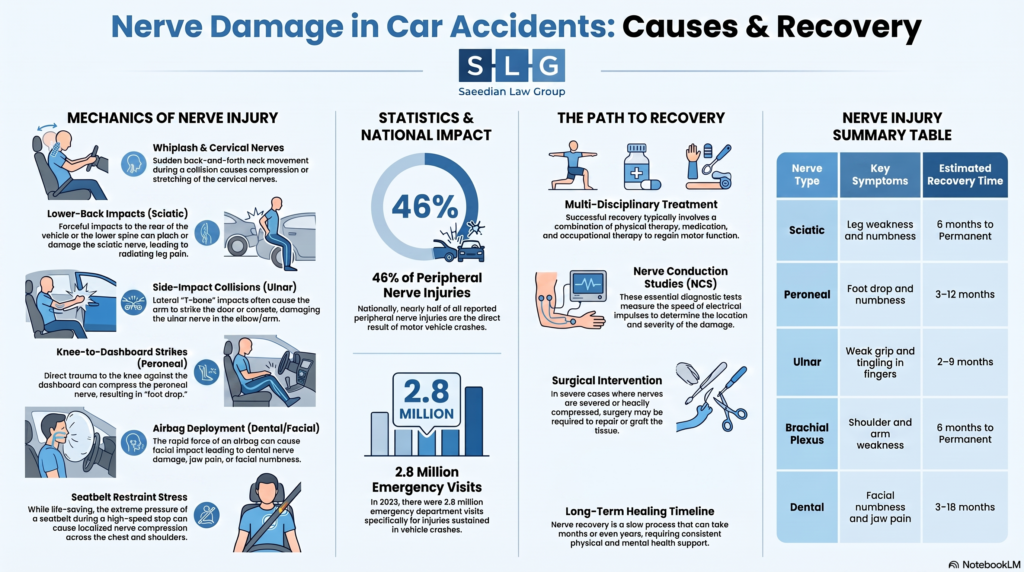 Common Causes of Nerve Damage in Car Accidents
