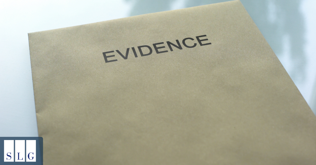 Evidence folder representing documentation used to support a motorcycle accident injury claim.